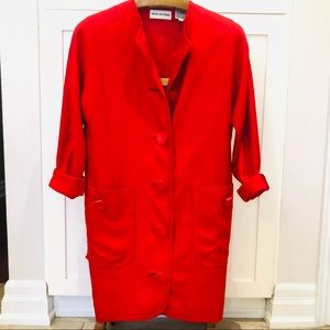 Vintage Nipon boutique women’s red 3/4 blazer size 6